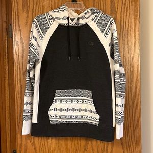 Women’s Hooey Black White Gray Aztec Hoodie Medium